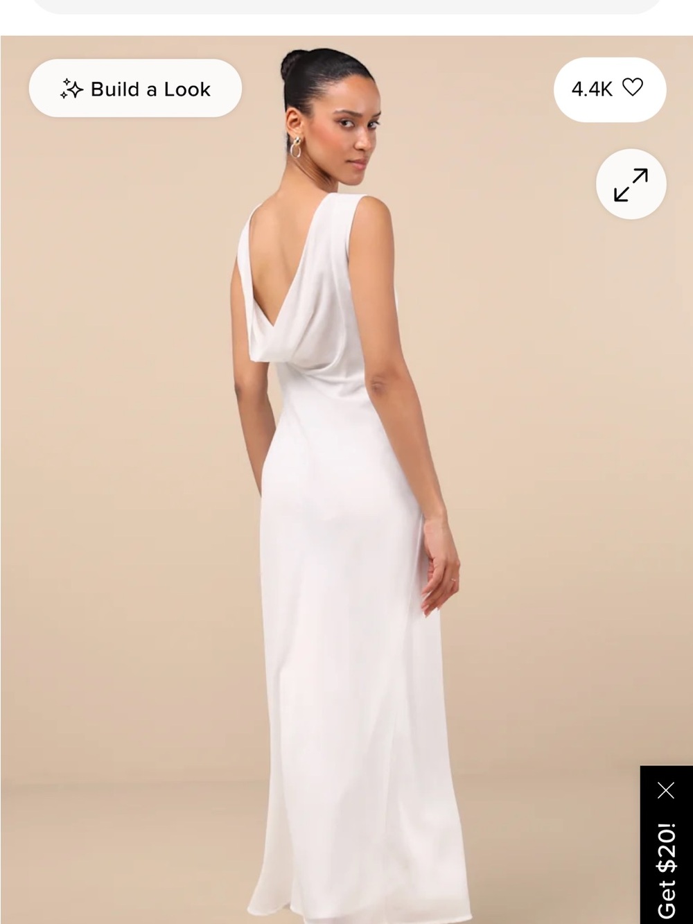 Lulu's White Sleeveless Maxi Dress with High Side Slit - Picture 2 of 2